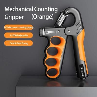 Adjustable Grip Strengthener For Fitness, Recovery, And Hand Muscle Building mechanical Orange