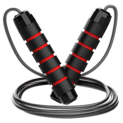 Adjustable Jump Rope For Workouts Steel Wire, Tangle Free Skipping Exercise For Home & Gym red