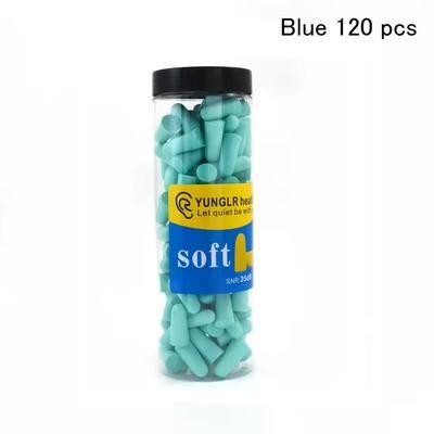 Noise Cancelling Foam Earplugs For Sleeping And Travel Soft Anti Noise Hearing Protection blue 120pcs