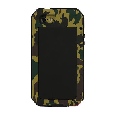 Shockproof Aluminum Metal Armor Case Cover With Tempered Glass For IPhone, Heavy Duty Protection camouflag iphone 6s Plus