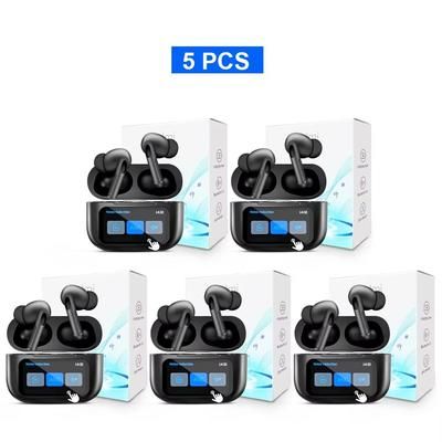 Xiaomi TWS Bluetooth Earbuds HD Stereo Sound With LCD Touch Charging Case 5 Pcs Touch Screen Black