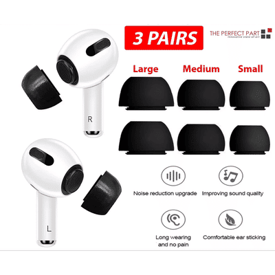 Replacement Ear Tips For Apple AirPods Pro, Memory Foam Tips For Airpod Pro, Comfortable Noise Isolating Earbud Covers Replacement Ear Tips For Apple AirPods Pro, Memory Foam Tips For Airpod Pro, Comfortable Noise Isolating Earbud Covers