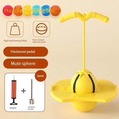 Childrens Bouncing Ball Frog Jump Equipment, Long Height Exercise & Balance Training For High Jump yellow