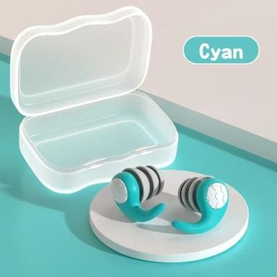 Noise Reduction Earplugs For Sleep Travel And Work With Waterproof Design And Ear Protection cyan