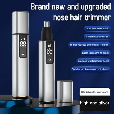 Xiaomi Rechargeable Nose And Ear Hair Trimmer With Touch Screen And Type C Fast Charging silver