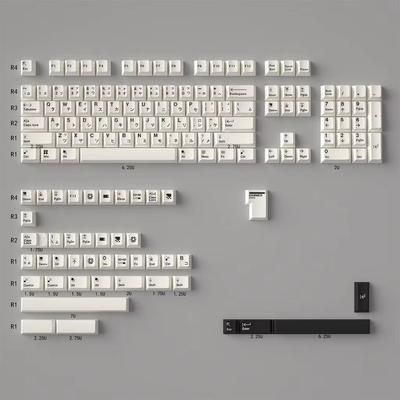 GMK Minimalist Red 140 Key Keycap Set Cherry Profile Japanese PBT Dye Sub Keycaps For MX Mechanical Keyboards milkly White