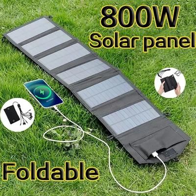 Portable Solar Panels Charger, Foldable Solar Panel For Full Time Power Supply, Ideal For Camping, Hiking & Travel 6 fold Solar Panel