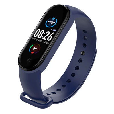 M4 Smart Watch Band Fitness Tracker With Blood Pressure & Heart Rate Monitor Bracelet blue