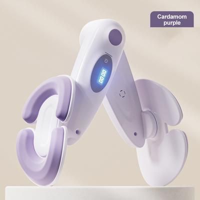 Women Postpartum Repair Trainer, LED Counted Pelvic Floor Muscle Leg Clamps For Convenient Fitness & Toning purple