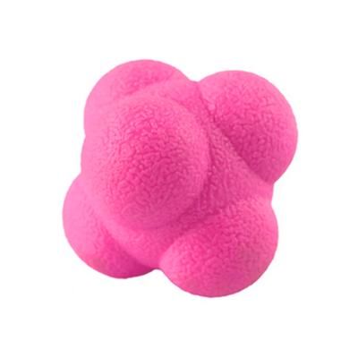 Hexagon Reaction Ball Agility Training Ball For Basketball, Football, Kids & Adults Coordination & Reflex Sports Fitness pink