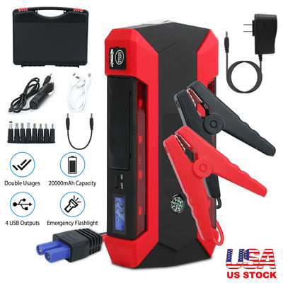 Car Jump Starter Booster Jumper Box Power Bank Battery Charger 1000A 20000mAh Vehicle SUV Truck Emergency Start Kit Car Jump Starter Booster Jumper Box Power Bank Battery Charger 1000A 20000mAh Vehicle SUV Truck Emergency Start Kit