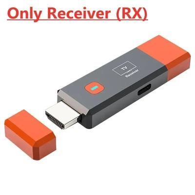 Wireless HDMI Video Dongle Adapter, Transmitter & Receiver Kit For PC, Camera, Laptop To TV, Projector, Or Monitor orange rx