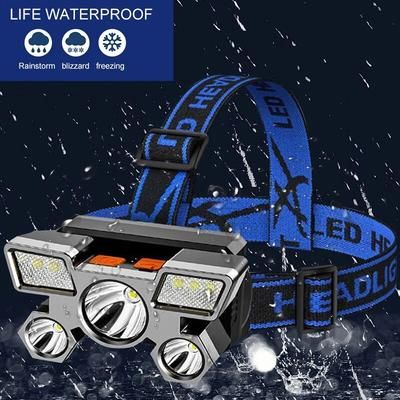 Rechargeable Head Flashlight High Lumen LED Headlamp For Hiking, Fishing & Outdoor Adventures Rechargeable Head Flashlight High Lumen LED Headlamp For Hiking, Fishing & Outdoor Adventures