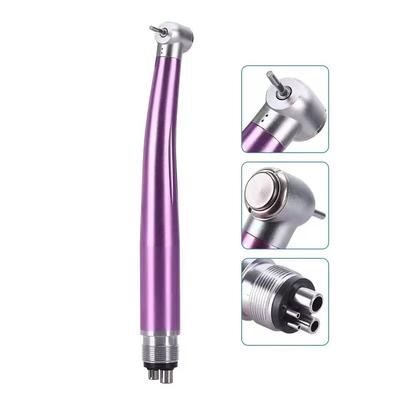 Colorful Dental High Speed Handpiece With Push Button And Air Turbine Spray purple 4 Holes
