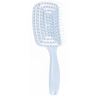 Elastic Massage Comb & Hollow Out Hair Brush, Fast Blow Drying Detangling Tool For All Hair Types blue