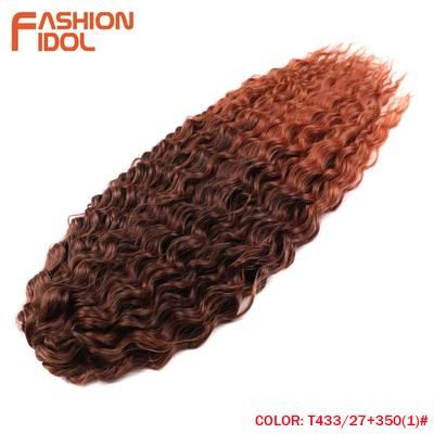 Ariel Hair Water Wave Crochet Braids, Synthetic Twist Curly Hair Ombre Blonde Brown Deep Wave Braiding Hair Extensions t433 27 350(1) 24inches 60cm