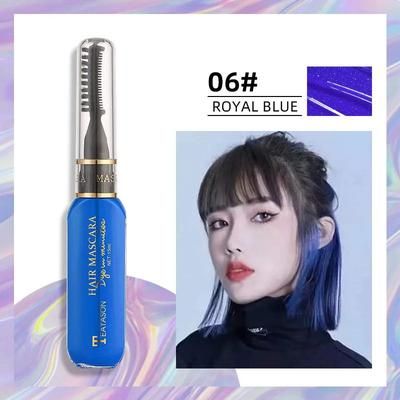 Disposable Hair Color Dye, Temporary Washable Hair Coloring Cream For DIY Hairstyles Dual Purpose royal Blue