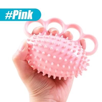 Hand Grip Strengthener And Finger Exerciser Ball For Therapy And Recovery pink