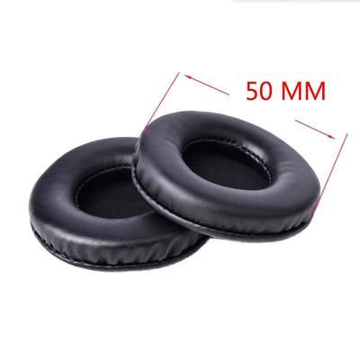 Universal 40mm110mm Ear Pads For Headphones Covers, Soft Sponge Leather Foam Cushion Replacement Set outer Diameter 50mm
