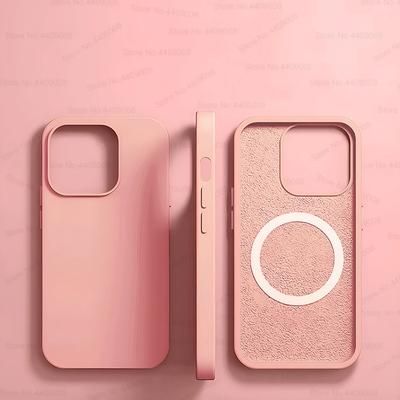 MagSafe Liquid Silicone Magnetic Case For IPhone 16 15 14 13 12 11 Pro Max | Wireless Charging & Shockproof pink for Iphone 16 Pro