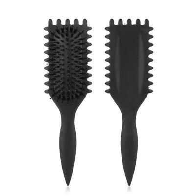 Women's Hair Comb, Hollow Shaped Curly Hair Comb With Multi Functional Scalp Massage & Anti Static Fluffy Hair Brush black