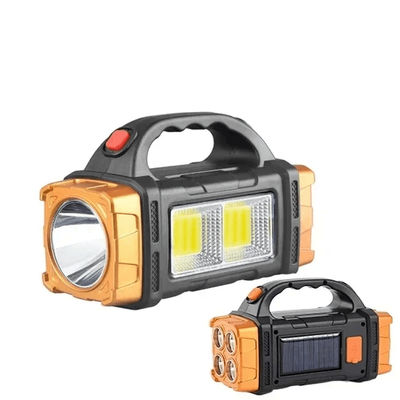 Rechargeable LED Flashlight With Power Bank Function 2cob Gold