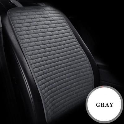 Breathable Flax Car Seat Cushion Front And Rear Auto Seat Protectors With Non Slip Backing b gray
