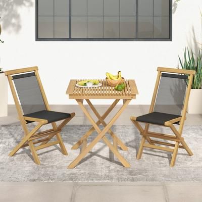 2 Piece Indonesia Teak Patio Folding Chairs With Woven Rope Seat & Back For Porch, Backyard, Poolside 2 Piece Indonesia Teak Patio Folding Chairs With Woven Rope Seat & Back For Porch, Backyard, Poolside