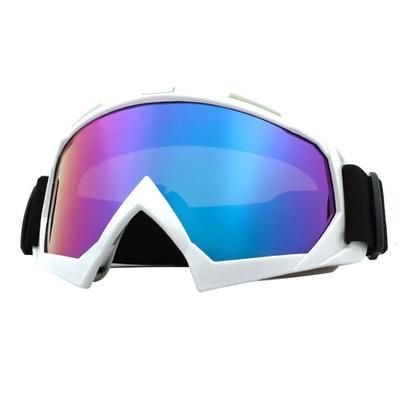 Windproof Motorcycle Glasses Anti Fog Sport Sunglasses For Cycling, Snowboarding & Dirt Bike Riding white Blue