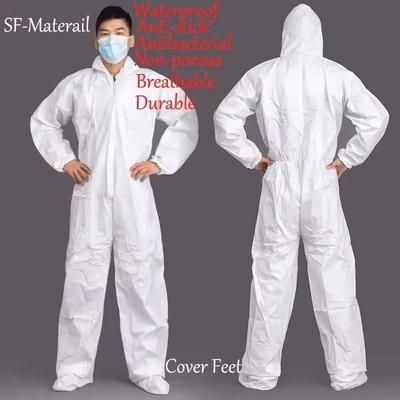 Disposable Protective Coverall Suit For Painting And Industrial Use sf 55g With Foot Cover 2xl