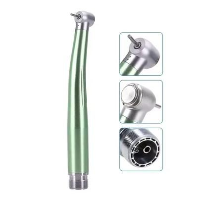 Colorful Dental High Speed Handpiece With Push Button And Air Turbine Spray green 2 Holes