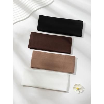 Women Solid Color Elastic Hair Bands, Fashion Yoga Headbands For Running, Sports, Makeup & Face Washing mixed Color 5