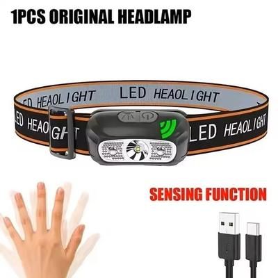 LED Sensor Rechargeable Headlamp For Outdoor Camping And Fishing ordinary