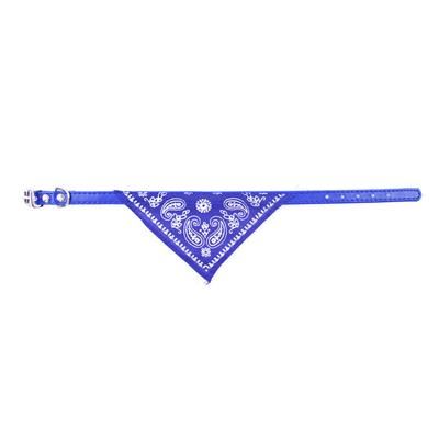Cute Printed Bandana Cat Collar Adjustable Triangular Scarf Collar For Puppy, Dog, Kittens & Small Animals blue neck 20 28cm