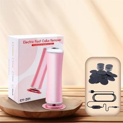 SoleSoothe Pro Electric Foot Callus Remover With 60 Replacement Discs pink