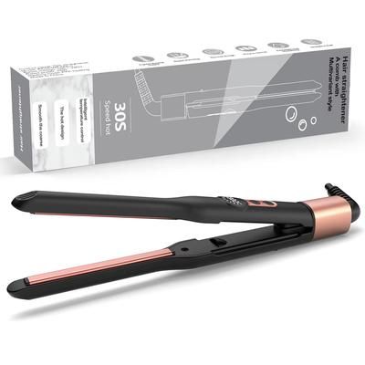 Mini Ceramic Tourmaline Hair Straightener 3 10 Inch Flat Iron For Short Hair, Beard, And Pixie Cuts orange au