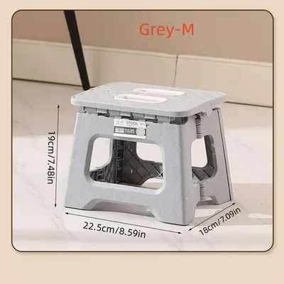 Adult & Children Folding Plastic Saddle Stool, Thickened Portable Camping And Fishing Chair grey