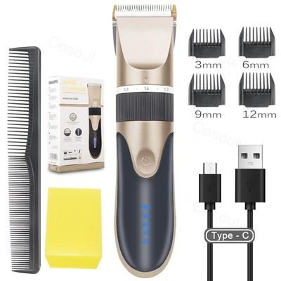 Professional Cordless Hair Clipper And Trimmer For Men And Kids golden