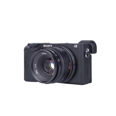 35mm F1.4 Prime Camera Lens For Sony Fujifilm Nikon Canon Mirrorless silver sony E Mount