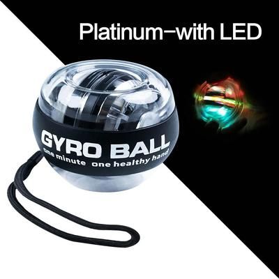 Square Gyroscopic Hand Trainer, Portable Wrist Strength Ball For Gym, Tennis, Cycling & Rock Climbing, Wrist Trainer platinum Withled