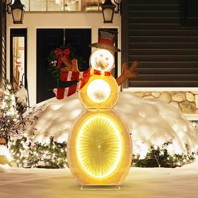 2.6 Ft Lighted Snowman With LED Lights And Metal Stand, Outdoor Christmas Decoration, Weatherproof Yard Holiday Decor 2.6 Ft Lighted Snowman With LED Lights And Metal Stand, Outdoor Christmas Decoration, Weatherproof Yard Holiday Decor