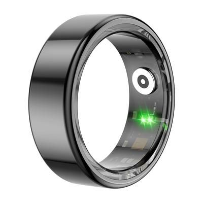 Smart Ring Military Grade Titanium Steel Shell, Health Monitoring IP68 & 3ATM, Waterproof Multi Sport Modes black 10