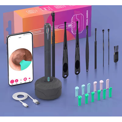 HD Ear Cleaner With Camera USB C Otoscope Wax Removal Kit For Adults And Kids 2 black