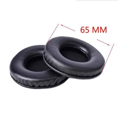Universal 40mm110mm Ear Pads For Headphones Covers, Soft Sponge Leather Foam Cushion Replacement Set outer Diameter 65mm