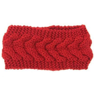 Knitted Ear Warmer Headwrap Stylish Thermal Winter Accessory & Perfect Gift Red