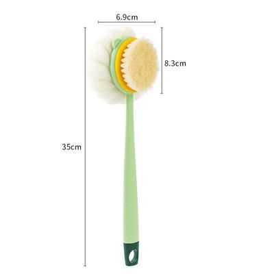 Long Handle Body Brush Loofah Back Scrubber With Soft Mesh Sponge Gentle Exfoliating Shower Brush For Relaxing Massage green