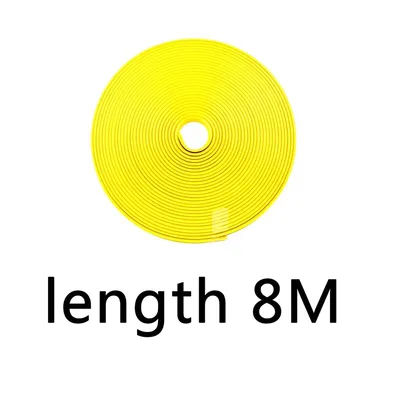 Universal Car Rim Protect Strip Wheel Edge Protector Car Wheel Sticker Tire Protection Care Covers Car Styling 8m yellow