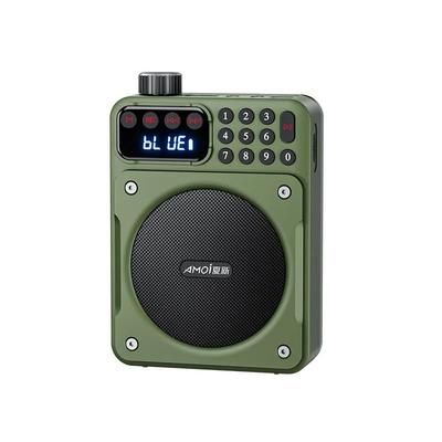 Mini Digital FM Radio With Bluetooth Speaker And USB Slot yf 0827 green
