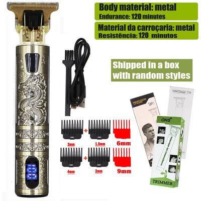 T9 Electric Hair And Beard Trimmer 0mm Precision Cordless Clipper For Men Grooming And Haircuts ohs Sl1 Dragon