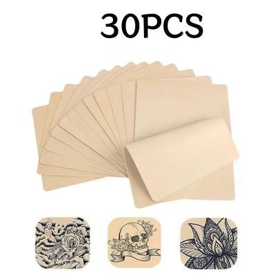 Double Sided Tattoo Practice Skin Synthetic Leather Fake Skin For Eyebrow & Tattoo Beginners Pink Reusable Exercise 30 Pcs